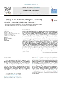A Privacy-Aware Framework for Targeted Advertising