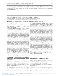 Abstracts of Papers Presented at the Twelfth Genetical Society's