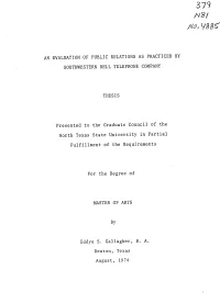 An Evaluation of Public Relations As Practiced By