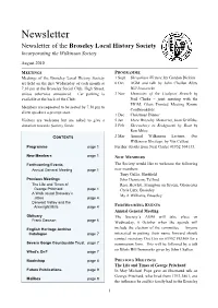 August 2010 Newsletter