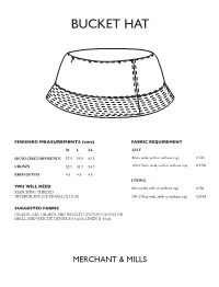 Bucket Hat Digital Instructions