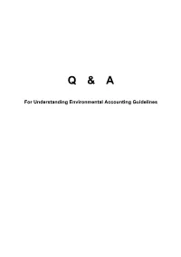 Q&A for Understanding Environmental Accounting Guidelines