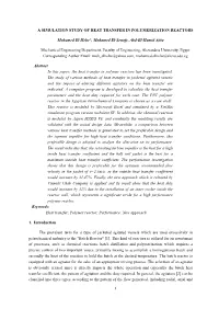 A Simulation Study of Heat Transfer in Polymerization Reactors