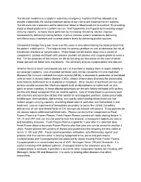 Canine and Feline Transfusion Medicine Lecture Notes (VALVT).Pdf