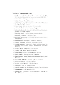 Evolang9 Participants List