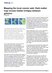 Mapping the Local Cosmic Web: Dark Matter Map Reveals Hidden Bridges Between Galaxies 25 May 2021
