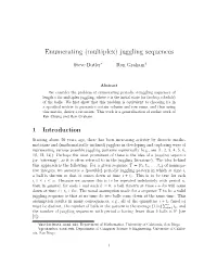 (Multiplex) Juggling Sequences