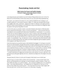 Peacemaking: Inside and Out