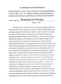 Phylogeny, Cospeciation, and Host Switching in the Evolution of the Ascomycete Genus Rhabdocline on Pseudotsuga and Larix (Pinaceae)