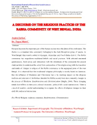 A Discourse on the Religious Practices of the Rabha Community of West Bengal, India