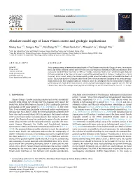 Absolute Model Age of Lunar Finsen Crater and Geologic Implications