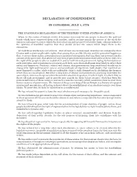 Declaration of Independence