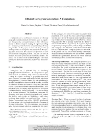 Efficient Cartogram Generation : a Comparison