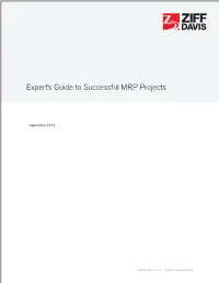 Expert's Guide to Successful MRP Projects