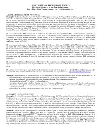 IEEE VEHICULAR TECHNOLOGY SOCIETY Election of Members to the Board of Governors for a Three-Year Term 1 January 2021 – 31 December 2023