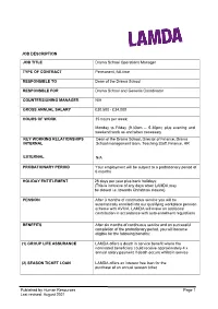 Published by Human Resources Page 1 Last Revised: August 2021 JOB