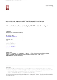 The Current State of Silicone-Based Dielectric Elastomer Transducers