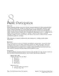 Appendix C Chapter 8 Public Participation