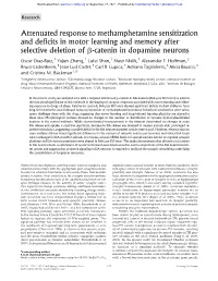 Attenuated Response to Methamphetamine Sensitization