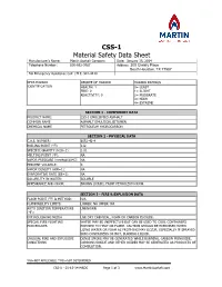 CSS-1 Material Safety Data Sheet