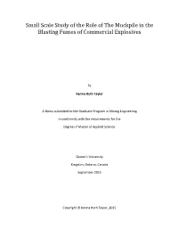 Experimental Investigation of the Toxicity of Post Detonation Blasting