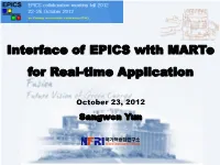 Interface of EPICS with Marte for Real-Time Application