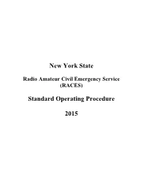 New York State RACES Standard Operating Procedure Pg