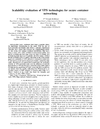 Scalability Evaluation of VPN Technologies for Secure Container Networking