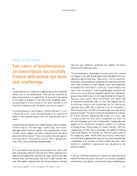 Two Cases of Lymphangioma Circumscriptum Successfully Treated