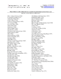 1 What Follows Is a List of Films That Are