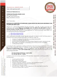 49. Invitation to Participate on MSPO MS 2530 Part 4 Certification Audit