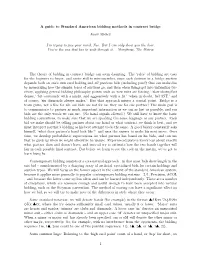 A Guide to Standard American Bidding Methods in Contract Bridge Jacob