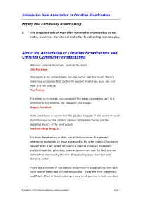 About the Association of Christian Broadcasters and Christian Community Broadcasting