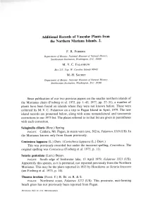 Additional Records of Vascular Plants from the Northern Mariana Islands. 2