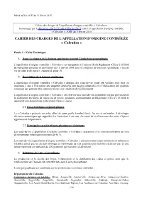 AOC Calvados | Consulter Le Cahier Des Charges