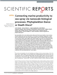 Connecting Marine Productivity to Sea-Spray Via Nanoscale Biological