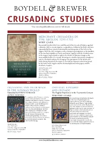 Crusading Studies V Isit for Full Details