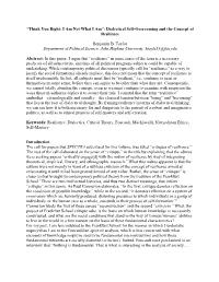 Dialectical Self-Overcoming and the Concept of Resilience