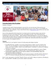 From the Desk of the President January 2019 – Edition