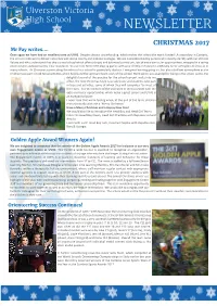 NEWSLETTER CHRISTMAS 2017 Mr Fay Writes