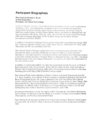 Participants' Bios