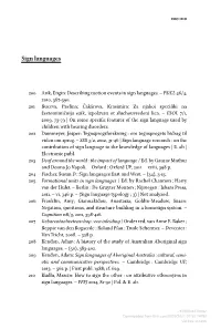 Sign Languages