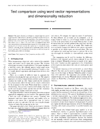 Text Comparison Using Word Vector Representations and Dimensionality Reduction