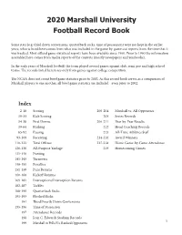2020 Marshall University Football Record Book