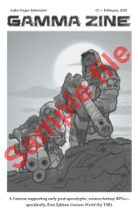 A Fanzine Supporting Early Post-Apocalyptic, Science-Fantasy Rpgs—