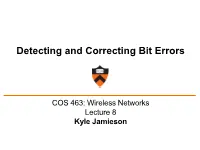 Detecting and Correcting Bit Errors