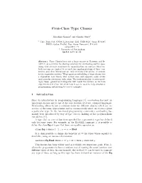 First-Class Type Classes