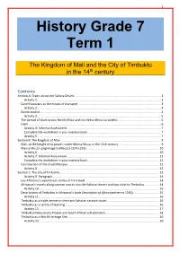 History Grade 7 Term 1