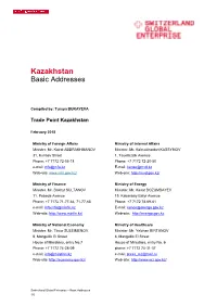Kazakhstan Basic Addresses