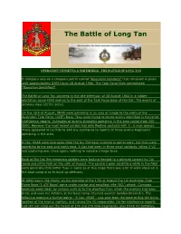 The Battle of Long Tan